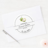 Eenvoudig zelfgemaakt kokosboterlabel ronde sticker (Envelop)