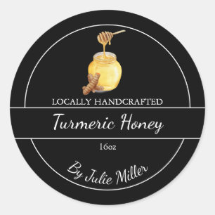 Eenvoudig zelfgemaakt kurkuma geïnfundeerd Honey L Ronde Sticker