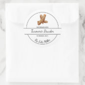 Eenvoudig zelfgemaakt kurkuma poederlabel ronde sticker (Tas)