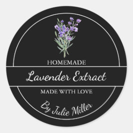 Eenvoudig Zelfgemaakt Lavendel Extract Label
