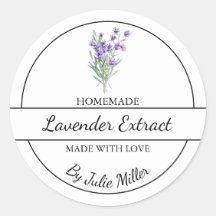 Eenvoudig Zelfgemaakt Lavendel Extract Label