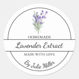 Eenvoudig Zelfgemaakt Lavendel Extract Label