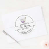 Eenvoudig zelfgemaakt Lila bubbelbadlabel Ronde Sticker (Envelop)