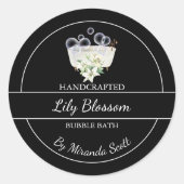 Eenvoudig zelfgemaakt Lily Bubble Bath Label (Voorkant)