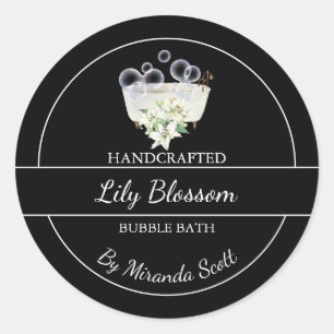 Eenvoudig zelfgemaakt Lily Bubble Bath Label