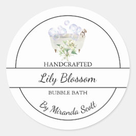 Eenvoudig zelfgemaakt Lily Bubble Bath Label