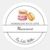 Eenvoudig zelfgemaakt macarons label (Voorkant)