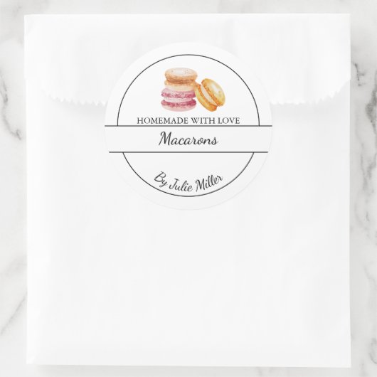 Eenvoudig zelfgemaakt macarons label (Tas)