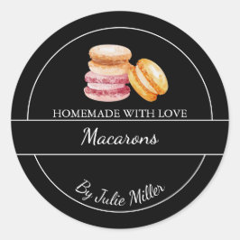 Eenvoudig zelfgemaakt macarons label