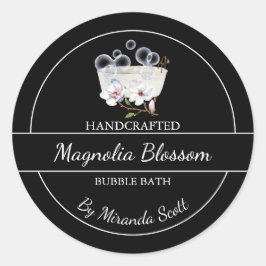 Eenvoudig zelfgemaakt Magnolia Bubble Bath Label