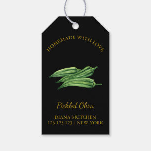 Eenvoudig Zelfgemaakt Okra Pickle Hang Label L Zwa Cadeaulabel