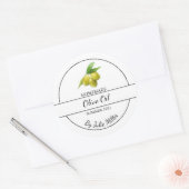 Eenvoudig zelfgemaakt olijfolielabel ronde sticker (Envelop)