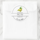 Eenvoudig zelfgemaakt olijfolielabel ronde sticker (Tas)