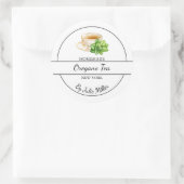 Eenvoudig zelfgemaakt oregano thee label (Tas)