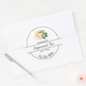 Eenvoudig zelfgemaakt pepermunt thee label (Envelop)