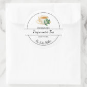 Eenvoudig zelfgemaakt pepermunt thee label (Tas)