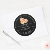 Eenvoudig zelfgemaakt perzik jam label (Envelop)