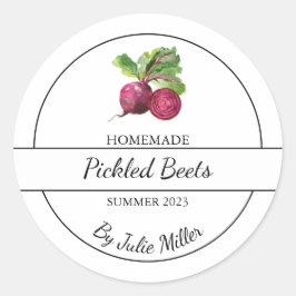 Eenvoudig Zelfgemaakt Pickled Beets Label
