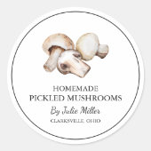 Eenvoudig Zelfgemaakt Pickled Mushroom Label (Voorkant)
