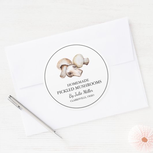 Eenvoudig Zelfgemaakt Pickled Mushroom Label (Envelop)