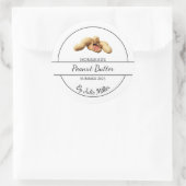 Eenvoudig zelfgemaakt pindakaasetiket ronde sticker (Tas)