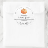 Eenvoudig zelfgemaakt pompoenboterlabel ronde sticker (Tas)