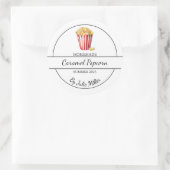 Eenvoudig zelfgemaakt popcornlabel ronde sticker (Tas)