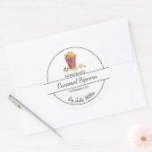 Eenvoudig zelfgemaakt popcornlabel ronde sticker (Envelop)