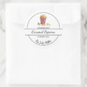 Eenvoudig zelfgemaakt popcornlabel ronde sticker (Tas)