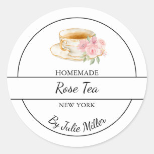 Eenvoudig zelfgemaakt Roos Tea Label