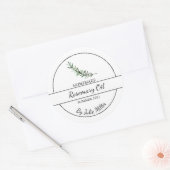 Eenvoudig zelfgemaakt Rozemarijn olielabel Ronde Sticker (Envelop)