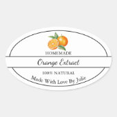 Eenvoudig Zelfgemaakt Sinaasappel Extract Label (Voorkant)