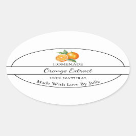 Eenvoudig Zelfgemaakt Sinaasappel Extract Label