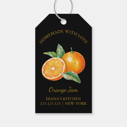 Eenvoudig Zelfgemaakt Sinaasappel Jam Hang Label l Cadeaulabel (Voorkant)