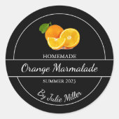 Eenvoudig Zelfgemaakt Sinaasappel Marmalade Label (Voorkant)