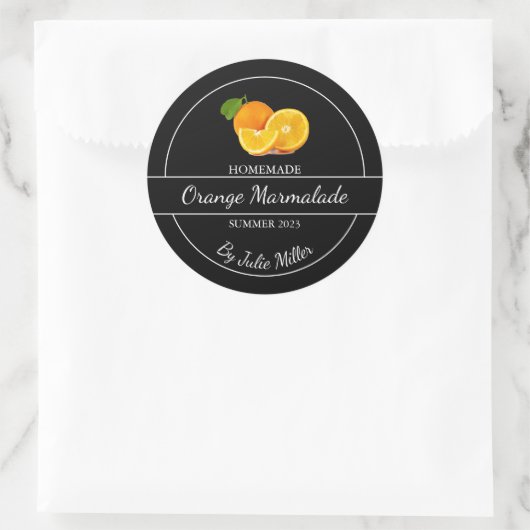 Eenvoudig Zelfgemaakt Sinaasappel Marmalade Label (Tas)