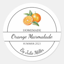 Eenvoudig Zelfgemaakt Sinaasappel Marmalade Label