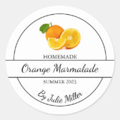 Eenvoudig Zelfgemaakt Sinaasappel Marmalade Label (Voorkant)