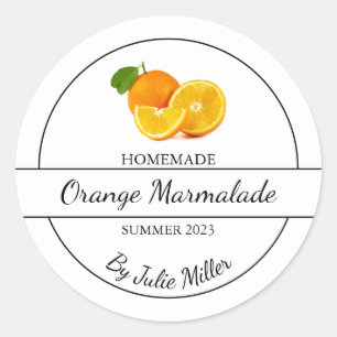 Eenvoudig Zelfgemaakt Sinaasappel Marmalade Label
