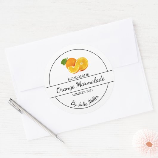 Eenvoudig Zelfgemaakt Sinaasappel Marmalade Label (Envelop)