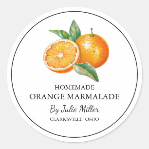 Eenvoudig Zelfgemaakt Sinaasappel Marmalade Label