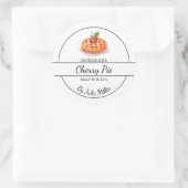 Eenvoudig zelfgemaakt taartetiket ronde sticker (Tas)