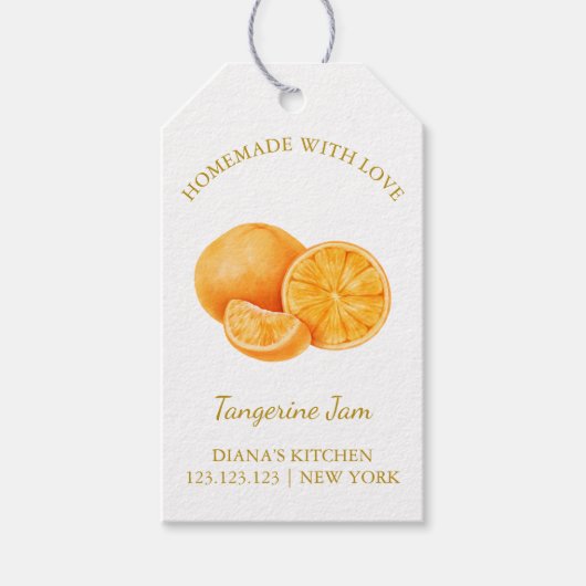 Eenvoudig Zelfgemaakt Tangerine Jam Hang Label l W Cadeaulabel (Voorkant)