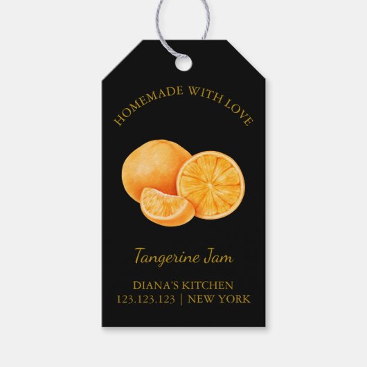 Eenvoudig Zelfgemaakt Tangerine Jam Hang Label l Z Cadeaulabel (Voorkant)