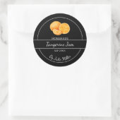 Eenvoudig zelfgemaakt Tangerine Jam Label | Zwart (Tas)
