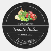 Eenvoudig Zelfgemaakt Tomaat Salsa Label (Voorkant)