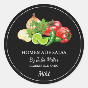 Eenvoudig Zelfgemaakt Tomaat Salsa Label
