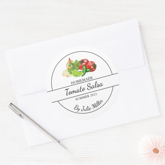 Eenvoudig Zelfgemaakt Tomaat Salsa Label (Envelop)