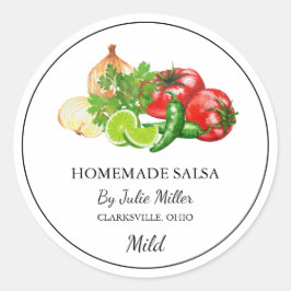 Eenvoudig Zelfgemaakt Tomaat Salsa Label