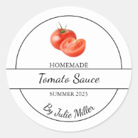Eenvoudig Zelfgemaakt Tomatensaus Label